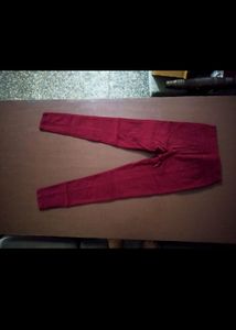Maroon Velvet Kind Of Cloth JEANS