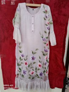 Organza Hand Printed Suit