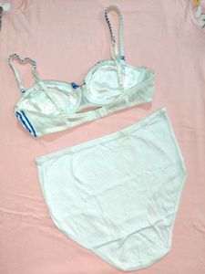 Striped Bra &amp; Bottom Set