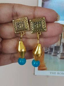 Golden Dholki Beads Set