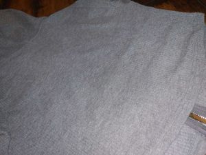 Gray Ribbed Zip-Up Hoodie