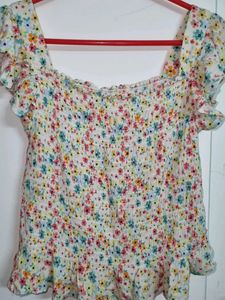 Floral Smocked Top