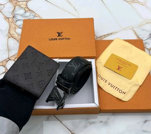 LV MENS BELT+ WALLET COMBO WITH BOX