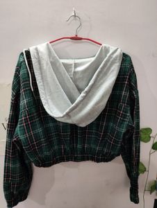 Urbanic Crop Casual Hoodie Jacket