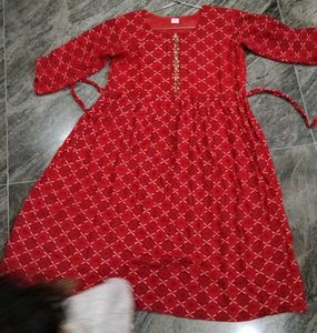 New Mirror Work Anarkali Kurti