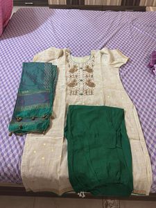 Green Heavy Work Lehenga
