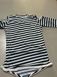 Zebra Lined Top