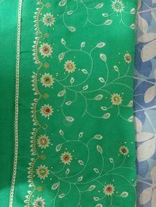 Sea Green Saree With Blouse Piece