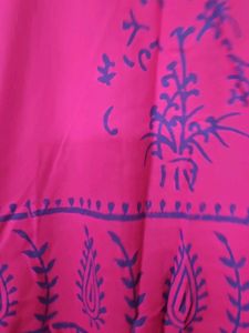 Pink Printed Cold Shoulder Dress