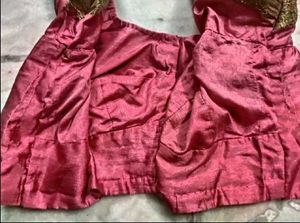 pink colour pure silk Blouse