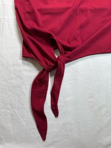 Waist Tie Knot Crop Top