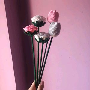Crochet Tulip And Roses