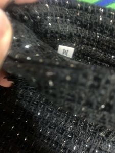 Black Tweed Skorts