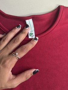 NEWME Maroon Crop Top