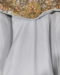 Grey Embroidered Lonk Gown (Women)