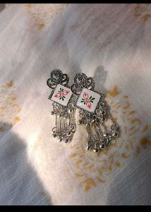 Silver-Tone Drop Earrings