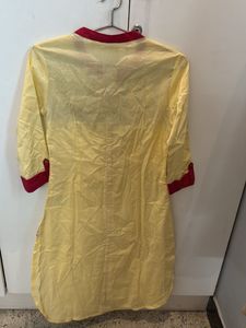 Yellow Printed Kurta