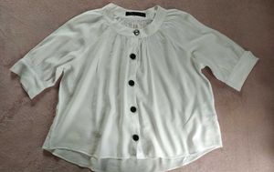 White Button-Down Top