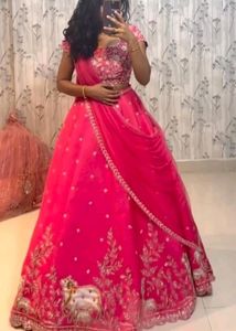 Pink lehenga Choli