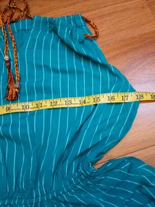 Striped Teal Jumpsuit
