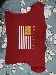 Crop Cotton Tshirt For Women