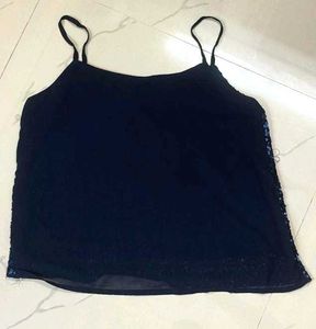 Sparkly Navy Blue Tank Top