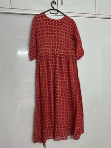 Red Printed Dress