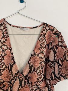 Snakeskin Print Mini Dress