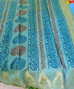 Multicolour Print Cotton Saree
