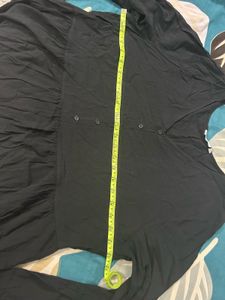 XXL  Black Button-Down Top