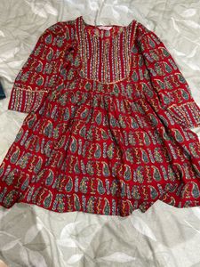 Red Printed Dress