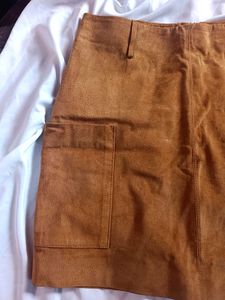 Velvet Leather Skirt