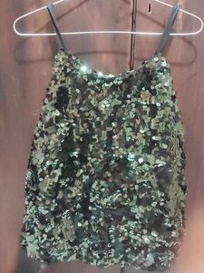 💚 Stylish Green Sequin Party Top 💚