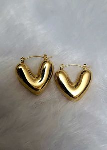 Heart Hoops, Stainless Steel Antitarnish