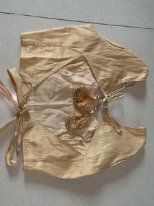 Half Sleeve Golden Blouse With Jumer