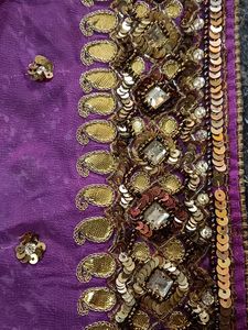 Purple Heavy Saree