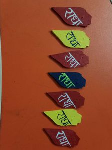 Handmade Radha Name Tags