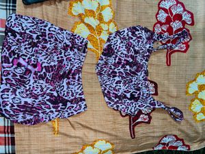 Animal Print Top &amp; Skirt Set💕