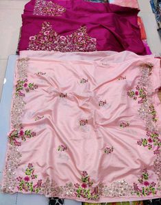 🆕️🆕️PINK FLORAL SAREE