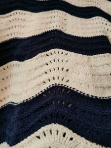 Striped Knit Cropped Sweater