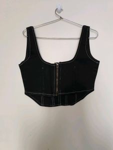 Black Corset Top By Freakins