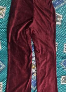 AND Maroon Velvet Flared Pants ✨️✨️