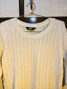 Max Ivory Knit Short Sleeve Top