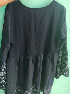 frog top ..Boho Embroidered To