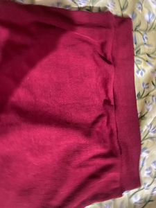 Maroon Colour Short Skirt