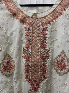 Off-White Pakistani Pant Suit Set