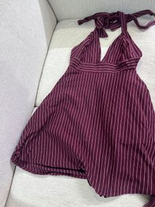Striped Backless Dress