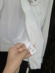 Exported Stylish White Moto Jacket