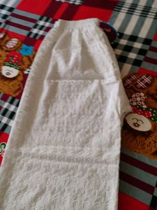 White Chikankari Plazoo