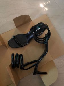MANGO Croc Strappy Heels